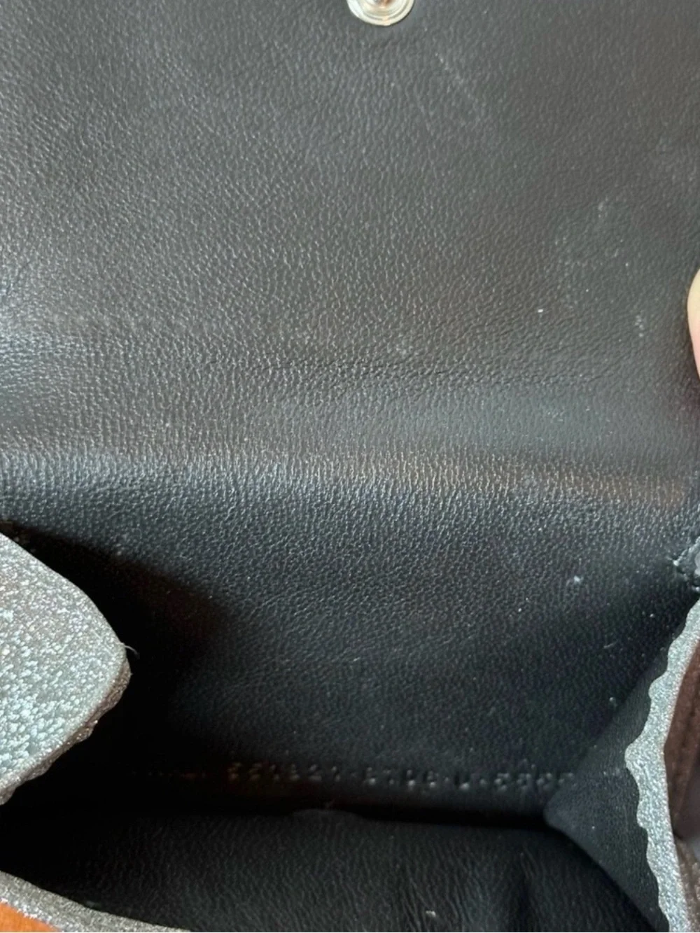 Balenciaga Silver Glitter Wallet Holder With Box